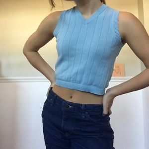 BABY BLUE SWEATER VEST BABYTEE